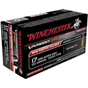 Winchester S17W20 Varmint HV 17 Winchester Super Magnum (WSM) 20gr Polymer Tip
