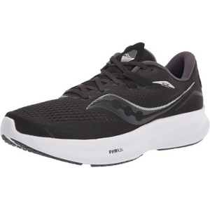 Saucony S20729-05-115M Men's Ride 15 Running Shoes, Black/White, Size 11.5M