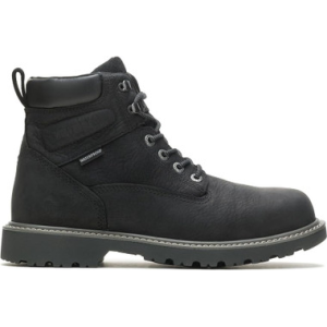 Wolverine W10694-10M Men's 6" Floorhand Waterproof Leather Work Boots, Black, 10.0M