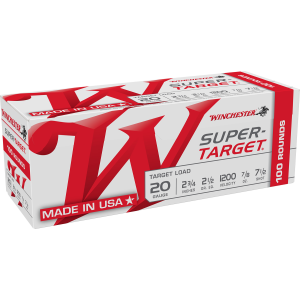 Winchester TRGT207VP Super-Target 20 Gauge Ammo, 2.75" 7/8oz 7.5 Shot
