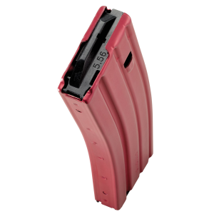 Duramag 3023004175CPD Speed Aluminum 30rd AR-15 Mag, 5.56 NATO/.223/300BLK, Red with Black Follower