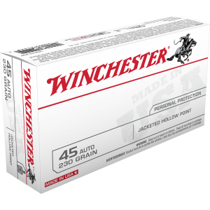 Winchester USA45JHP USA 45 ACP 230 Grain Jacketed Hollow Point