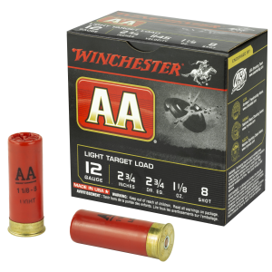 Winchester AA128 AA Light Target Load 12 Gauge, 2.75" 1.125 oz. #8 Shot