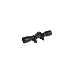 TRUGLO SCP 4X32 RIMFIRE RIFLESCOPE W/ 3/8 DUPLEX RETICLE AND RINGS BLACK