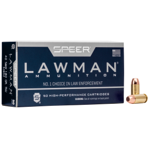 Speer 53652 Lawman 40 S&W 180 gr Total Metal Jacket 50 Per Box/ 20 Case