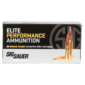 Sig Sauer E308M2-20 Elite Match Grade .308 Winchester 175 Grain Open Tip Match Brass Cased Centerfire Rifle Ammunition