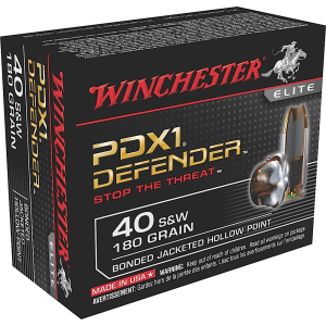 Winchester S40SWPDB1 Defender 40 S&W 180 Grain Bonded Jacket Hollow Point