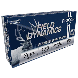 Fiocchi Field Dynamics 7mm Rem Mag 139 Grain Pointed Soft Point