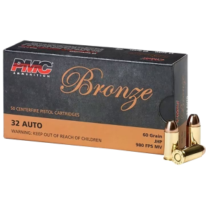 PMC 32B Bronze 32 ACP 60 Grain Jacketed Hollow Point