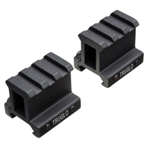 TRUGLO TWO PIECE RISER MNT BLACK PICATINNY