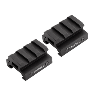 TRUGLO TWO-PIECE 1/2'' PICATINNY RISE STYLE RAIL MOUNT .5 RISER BLACK