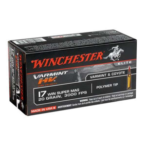Winchester S17W20 Varmint HV 17 Winchester Super Magnum (WSM) 20gr Polymer Tip