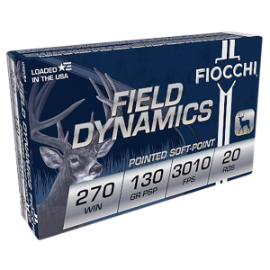 Fiocchi 270SPB Field Dynamics 270 Winchester 130 Grain Pointed Soft Point