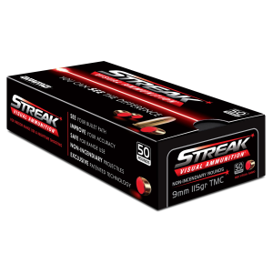 Ammo Inc 9mm Luger 115 Grain TMJ, Streak Visual Ammo