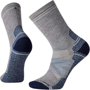 Smartwool SW001618039100L Hike Light Cushion Mid Crew Cut Socks, Light Gray, Size Large