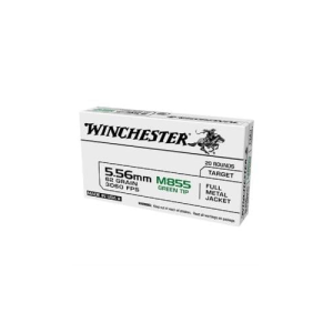 Winchester WM855K USA M855 Green Tip 5.56x45mm NATO 62 Grain FMJ Lead Core