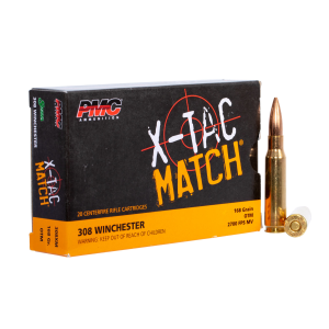 PMC X-Tac Match 308 Winchester 168 Grain Open Tip Match