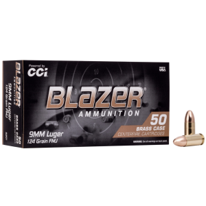 CCI Blazer Brass 9mm Luger 124 Grain Full Metal Jacket