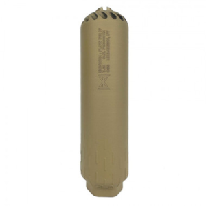 HUXWRX 2747 Flow 762Ti Suppressor W/ Muzzle Brake for .308/7.62/30 Cal, FDE (BLEM)