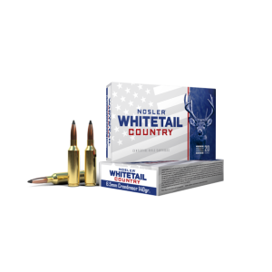 Nosler 40105 Whitetail Country 6.5 Creedmoor 140 Grain Spitzer Solid Base Soft Point (SP) Ammo