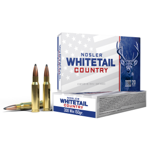Nosler 40128 Whitetail Country 308 Win 150 Grain Solid Base Soft Point (SP) Ammo