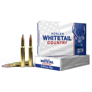 Nosler 40132 Whitetail Country 30-06 Springfield 150 Grain Spitzer Solid Base Soft Point (SP) Ammo