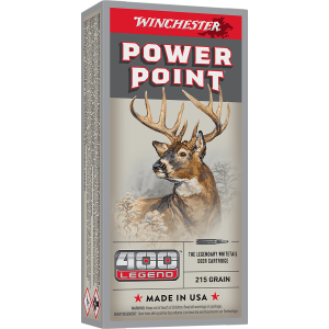Winchester X4001 Power-Point 400 Legend 215 Grain Jacketed Soft Point (JSP) Ammo