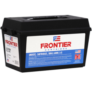 Hornady FR501 Frontier .223 Remington 55 Grain Full Metal Jacket (FMJ) Ammo, 200 Rounds W/ Can