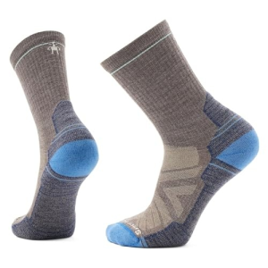 Smartwool SW001614P311 Men's Hike Light Cushion Crew Socks Taupe-laguna Blue