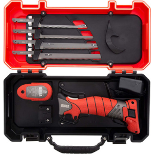 BUBBA Pro Series Lithium-Ion Electric Fillet Knife with Non-Slip Grip Handle, 4 Ti-Nitride S.S. Coated Non-Stick Reciprocating Blades, Charger and Case for Fishing